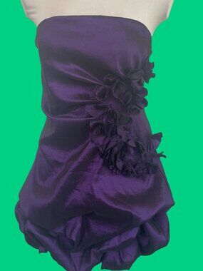 Wishes Wishes Wishes size 11 purple taffeta sleeveless party dress balloon hem